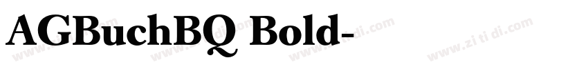 AGBuchBQ Bold字体转换 AGBuchBQ Bold字体转换